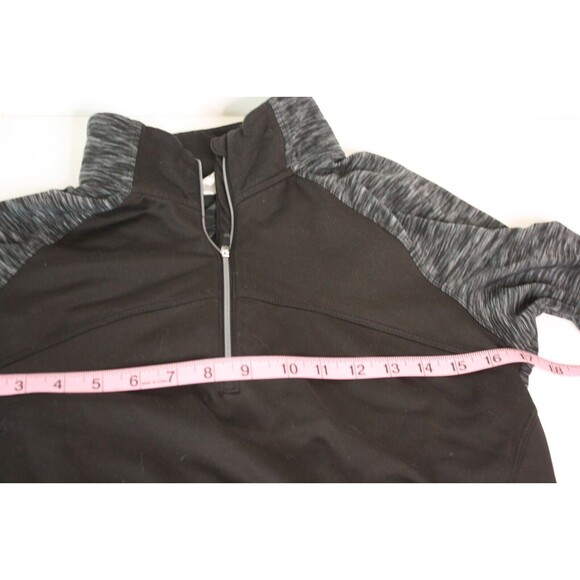 DANSKIN NOW Athletic Pullover Women Sz 8-10 Black 1/4 Zip - Picture 7 of 9